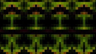 3D soyut parlak çizgiler, dalga, renkli, siyah arkaplan