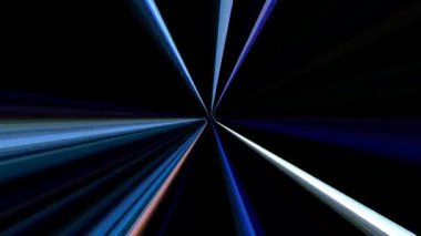 3D soyut parlak çizgiler, dalga, renkli, siyah arkaplan