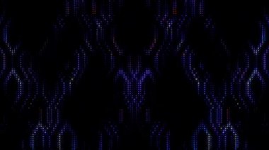 3D soyut parlak çizgiler, dalga, renkli, siyah arkaplan