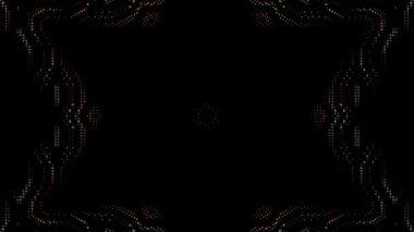 Soyut arka plan hareket eden çizgiler ve parlayan ışık noktaları. Çemberlerle canlandırma