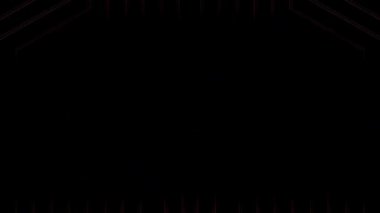 3D soyut parlak çizgiler, dalga, renkli, siyah arkaplan