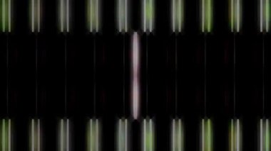 3D soyut parlak çizgiler, dalga, renkli, siyah arkaplan