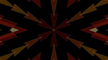 3D animasyon güzel video renkli soyut parlak ışık enerjisi 4K düz çizgi dalgaları merkezde yuvarlak ışık efekti, siyah arkaplan