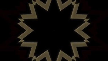 3D animasyon güzel video renkli soyut parlak ışık enerjisi 4K düz çizgi dalgaları merkezde yuvarlak ışık efekti, siyah arkaplan