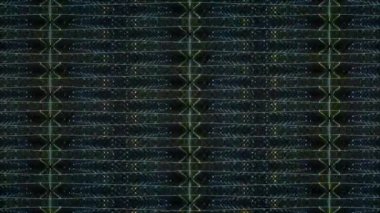 3D soyut parlak çizgiler, dalga, renkli, siyah arkaplan