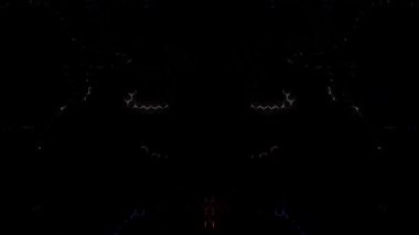 3D soyut parlak çizgiler, dalga, renkli, siyah arkaplan