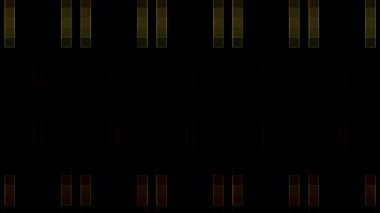 3D parlak çizgiler siyah arka planda dalga hareketini ayarlar.