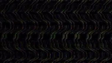 3D parlak çizgiler siyah arka planda dalga hareketini ayarlar.