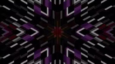 3D animasyon güzel video renkli soyut parlak ışık enerjisi 4K düz çizgi dalgaları merkezde yuvarlak ışık efekti, siyah arkaplan