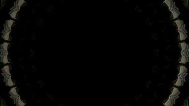 3D animasyon güzel video renkli soyut parlak ışık enerjisi 4K düz çizgi dalgaları merkezde yuvarlak ışık efekti, siyah arkaplan