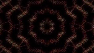 3D animasyon güzel video renkli soyut parlak ışık enerjisi 4K düz çizgi dalgaları merkezde yuvarlak ışık efekti, siyah arkaplan