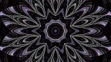 3D animasyon güzel video renkli soyut parlak ışık enerjisi 4K düz çizgi dalgaları merkezde yuvarlak ışık efekti, siyah arkaplan