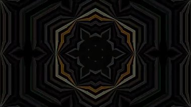 3D animasyon güzel video renkli soyut parlak ışık enerjisi 4K düz çizgi dalgaları merkezde yuvarlak ışık efekti, siyah arkaplan