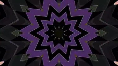 3D animasyon güzel video renkli soyut parlak ışık enerjisi 4K düz çizgi dalgaları merkezde yuvarlak ışık efekti, siyah arkaplan