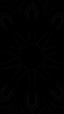 3D animasyon güzel video renkli soyut parlak ışık enerjisi 4K düz çizgi dalgaları merkezde yuvarlak ışık efekti, siyah arkaplan