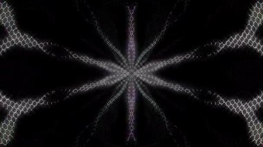 3D animasyon güzel video renkli soyut parlak ışık enerjisi 4K düz çizgi dalgaları merkezde yuvarlak ışık efekti, siyah arkaplan