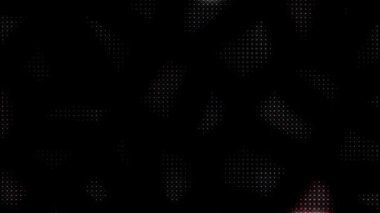 3D shining bright dots set colorful line wave motion, on black background