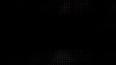 3D shining bright dots set colorful line wave motion, on black background