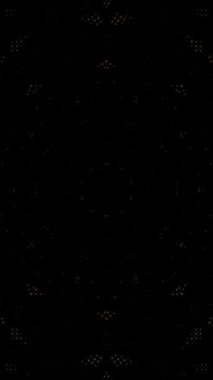 3D shining bright dots set colorful line wave motion, on black background