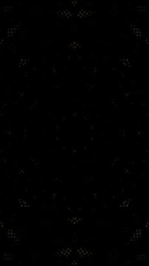 3D shining bright dots set colorful line wave motion, on black background