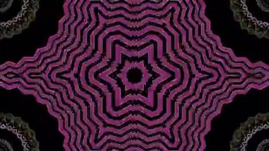 Parlayan güzel soyut bir kaleydoskop, ince hareketleri düzenleyen parlak bir ışık.