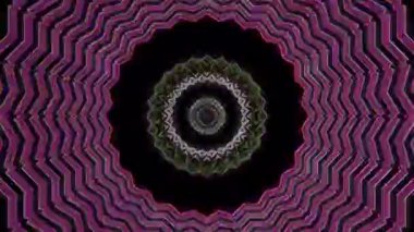 Parlayan güzel soyut bir kaleydoskop, ince hareketleri düzenleyen parlak bir ışık.