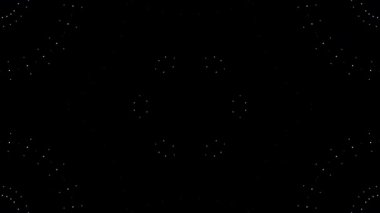 Parlayan güzel soyut bir kaleydoskop, ince hareketleri düzenleyen parlak bir ışık.