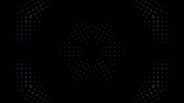 Soyut arka plan hareket eden çizgiler ve parlayan ışık noktaları. Çemberlerle canlandırma