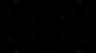 Parlayan güzel soyut bir kaleydoskop, ince hareketleri düzenleyen parlak bir ışık.