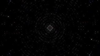 Parlayan güzel soyut bir kaleydoskop, ince hareketleri düzenleyen parlak bir ışık.