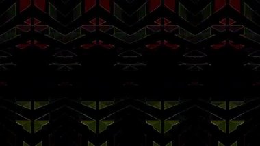 3D soyut parlak çizgiler, dalga, renkli, siyah arkaplan