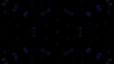 3D animasyon güzel video renkli soyut parlak ışık enerjisi 4K düz çizgi dalgaları merkezde yuvarlak ışık efekti, siyah arkaplan