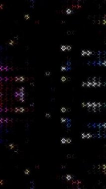 3D animation vertical beautiful video colorful abstract bright light energy 4K of smooth lines waves glittering light effect on black background