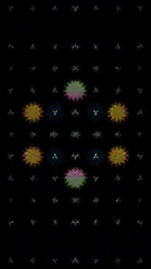 3D animation vertical beautiful video colorful abstract bright light energy 4K of smooth lines waves glittering light effect on black background