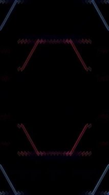 3D animasyon dikey güzel video soyut parlak ışık enerjisi 4K soyut çizgiler merkezde parlayan renkli ışık, siyah arkaplan