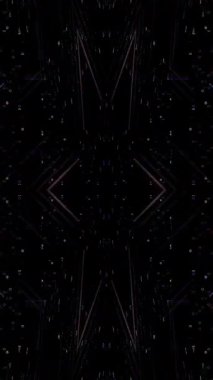 3D animasyon dikey güzel video soyut parlak ışık enerjisi 4K soyut çizgiler merkezde parlayan renkli ışık, siyah arkaplan