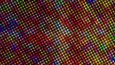 güzel renkli video soyut parlak ışık enerjisi 4K düz çizgi dalgaları siyah arkaplan üzerinde parıldayan ışık etkisi