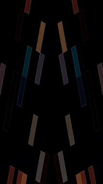 3D animasyon dikey güzel video soyut parlak ışık enerjisi 4K soyut çizgiler merkezde parlayan renkli ışık, siyah arkaplan