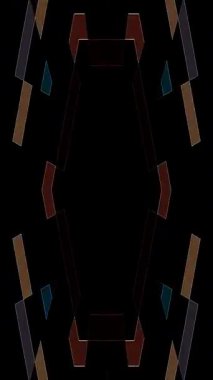 3D animasyon dikey güzel video soyut parlak ışık enerjisi 4K soyut çizgiler merkezde parlayan renkli ışık, siyah arkaplan