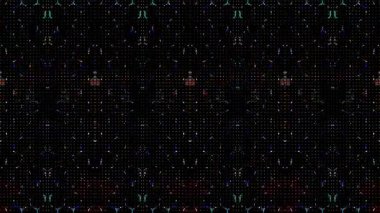 3D soyut parlak çizgiler, dalga, renkli, siyah arkaplan