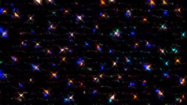 güzel renkli video soyut parlak ışık enerjisi 4K düz çizgi dalgaları siyah arkaplan üzerinde parıldayan ışık etkisi