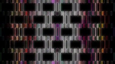 güzel renkli video soyut parlak ışık enerjisi 4K düz çizgi dalgaları siyah arkaplan üzerinde parıldayan ışık etkisi