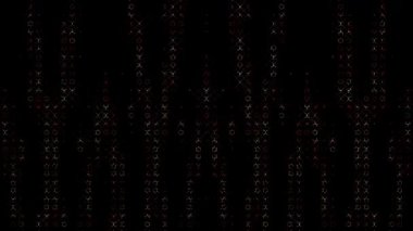 güzel renkli video soyut parlak ışık enerjisi 4K düz çizgi dalgaları siyah arkaplan üzerinde parıldayan ışık etkisi