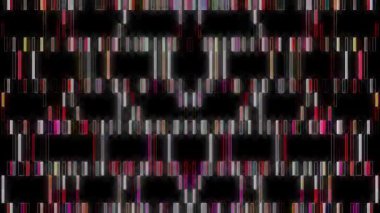 güzel renkli video soyut parlak ışık enerjisi 4K düz çizgi dalgaları siyah arkaplan üzerinde parıldayan ışık etkisi
