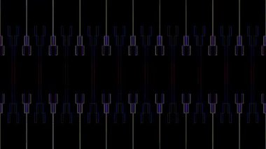 güzel renkli video soyut parlak ışık enerjisi 4K düz çizgi dalgaları siyah arkaplan üzerinde parıldayan ışık etkisi
