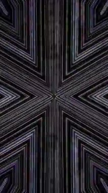 3D animation vertical beautiful video colorful abstract bright light energy 4K of smooth lines waves glittering light effect on black background