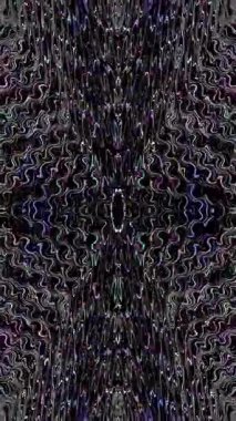 3D animation vertical beautiful video colorful abstract bright light energy 4K of smooth lines waves glittering light effect on black background