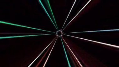 güzel renkli video soyut parlak ışık enerjisi 4K düz çizgi dalgaları siyah arkaplan üzerinde parıldayan ışık etkisi