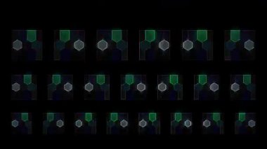 güzel renkli video soyut parlak ışık enerjisi 4K düz çizgi dalgaları siyah arkaplan üzerinde parıldayan ışık etkisi