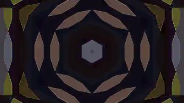 Parlayan güzel soyut bir kaleydoskop, ince hareketleri düzenleyen parlak bir ışık.